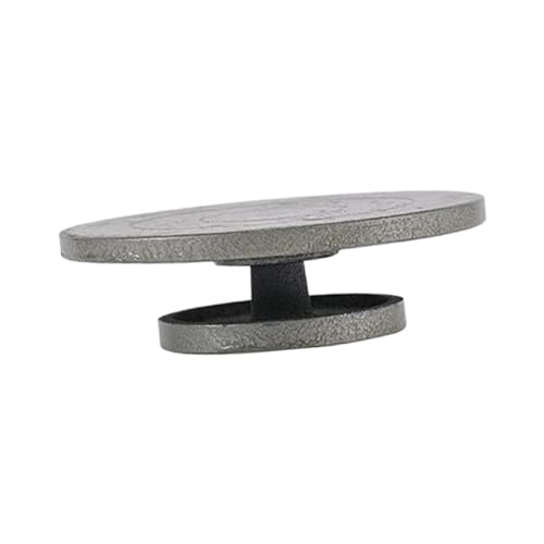 TöPferscheibe, Drehscheibe TöPfern Töpfer-Bandierscheibe, Metall-Bildhauerscheibe, Robustes Multifunktionales Zubehör, Stabiles Und Glattes Töpferwerkzeug For Die Modellmarkierung(Gray 19cm) von IZHAOGJING