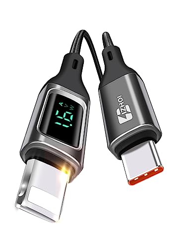 IZHOI ladekabel iphone USB C 2m Schwarz 30W display Schnellladekabel kompatibel für iphone 14/13/12 Pro Max/11/XS/XR/8 Plus von IZHOI