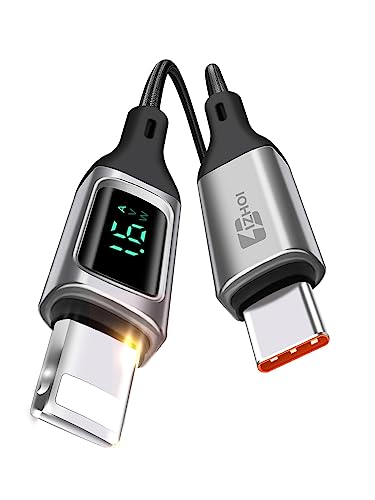 IZHOI ladekabel iphone USB C 2m Silber 30W display Schnellladekabel kompatibel für iphone 14/13/12 Pro Max/11/XS/XR/8 Plus von IZHOI