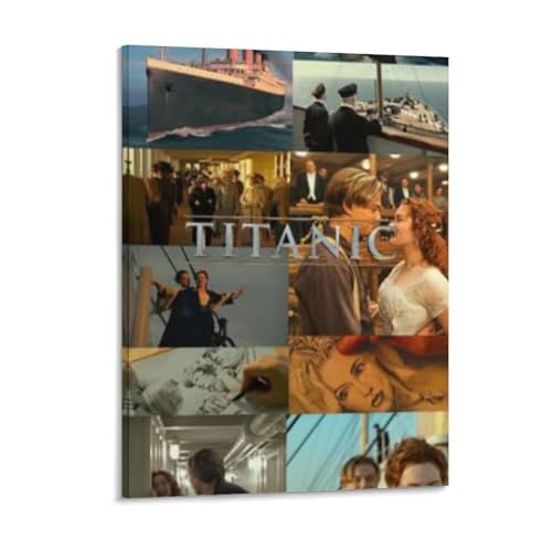 IZIWDORW Jack and Rose Titanic Dekorative gerahmte Leinwand Wandkunst für Wohnraum Ästhetisches Schlafzimmer Küche Design von IZIWDORW