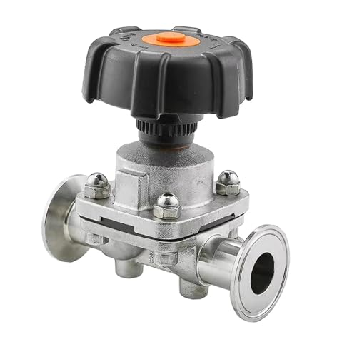1/2 3/4 1-1/4 1 Zoll 2-Wege-Membranventil Edelstahl 316L Tri-Clamp OD 50,5 mm 1 Stück(25mm) von IZNIDUGK