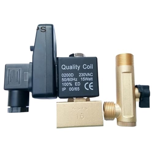 1/2 Zoll Messing Elektrisches Ablassventil mit Timer for Wasser 220V 110V 24V 16bar 1Pcs(OPT-B,110VAC) von IZNIDUGK