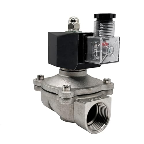 1 Zoll 2-Wege-Magnetventil aus Edelstahl 304, DIN-Spule, hohe Temperatur, 1 Stück(VITON-SEAL_24VDC_NORMALLY CLOSED) von IZNIDUGK