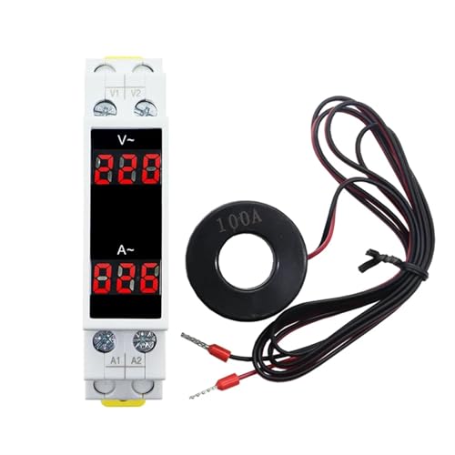 18mm Einphasig Spannung Ampere Meter Ac80-500V 100A Amperemeter Voltmeter Anzeige 1Pcs von IZNIDUGK