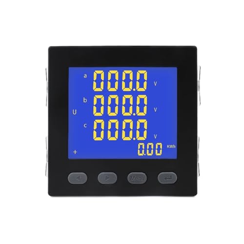 3P3L 3P4L Dreiphasiger multifunktionaler Verbrauchszähler 96 * 96 mm AC220V LCD-Digitalanzeige Wattstunde 1 Stücke(Black) von IZNIDUGK