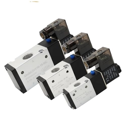 3V110-06 3V210-08 3V310-10 4V410-15 3-Wege-2-Positionen-pneumatisches Steuerventil Magnetventile AC 110 V 220 V 1 Stücke(3V210-08 PC10-02,AC220) von IZNIDUGK
