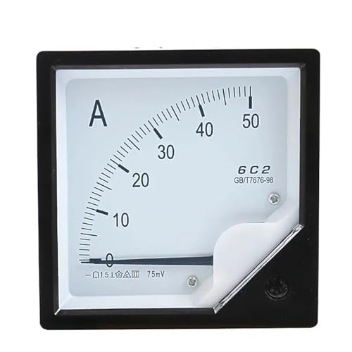 6C2 5A 10A 30A 50A 100A 300A/75mV DC Strom Analog Amperemeter Gauge Zeiger Panel Meter 80 * 80mm 1Pcs(15A directly on) von IZNIDUGK