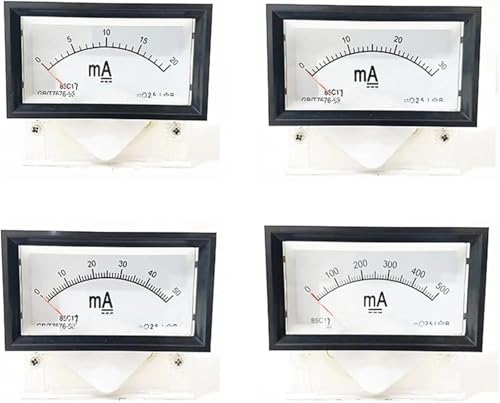 85C17-mA DC Zeiger Panel Amp Meter 20mA 30mA 50mA 100mA 500mA Mikroampere Amperemeter 1Pcs(0-20mA) von IZNIDUGK