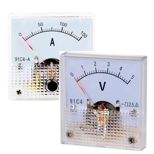 91C4 Amperemeter 1-200A V Voltmeter Analog Panel Meter Mechanische Zeiger 91C4 Amperemeter 1Pcs(0-50mA) von IZNIDUGK