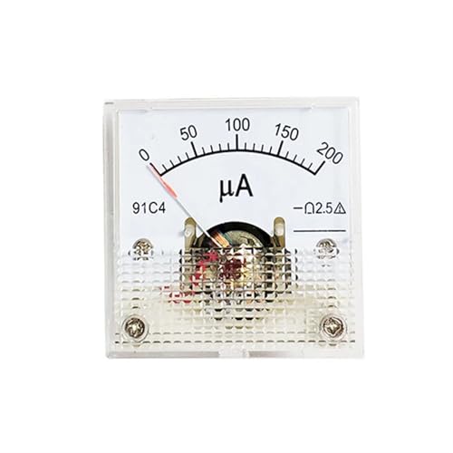 91C4 Klasse Ampere Analog Panel Meter Amperemeter DC 50uA 100uA 200uA 300uA 500uA 1Pcs(200uA) von IZNIDUGK