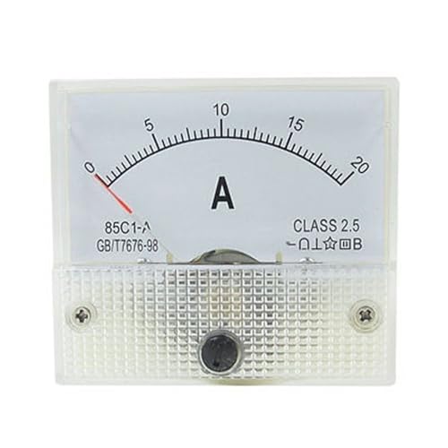 DC 0-20A Strom Rechteckigen Panel Analog Amperemeter Mess Werkzeug 85C1-A 1Pcs von IZNIDUGK