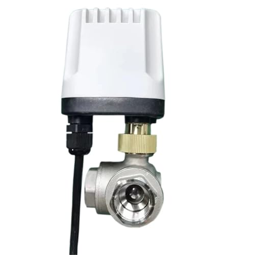 DN15 3-Wege-Motorkugelhahn aus Edelstahl 304, 220 V, 12 V, 24 V, 2-Draht, T-Typ, elektrisch, 1 Stück(12VDC_CR04) von IZNIDUGK