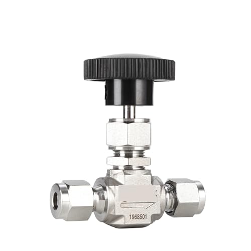 Edelstahl-Nadelventil-Rohrverschraubung mit integrierter Haube (6000 Psi), 1 Stück(10 mm) von IZNIDUGK