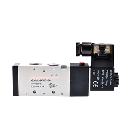 Magnetventil 4V310 4V320 4V330 220V 110V 24V 12V Terminal/Tülle Typ Einzel/Doppel 1Pcs(4V330C-10,AC 24V) von IZNIDUGK