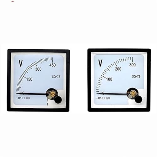 SJ-72 CP-72 SQ-72 CZ-72 AC 100 V 150 V 250 V 300 V 450 V 500 V 600 V Klasse 1,5 72 x 72 mm Bereich Analoges Spannungsvoltmeter Panelmeter 1 Stücke(20V) von IZNIDUGK