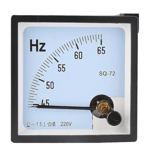 SQ-72 45-65Hz Frequenz-Panelmeter Zeigertyp Analog-Panelmeter AC 220V380V Frequenzmesser 1St(220V) von IZNIDUGK