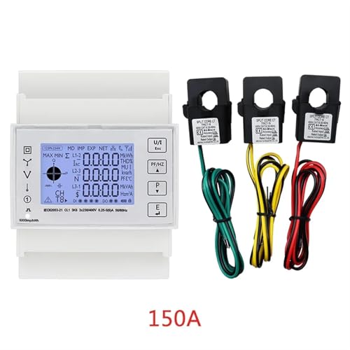 TAC4321CT Dreiphasiger Mehrfunktions-Energiezähler mit KCT16-Stromwandler 230/400VAC 1St(With 3PCS KCT16 150A) von IZNIDUGK