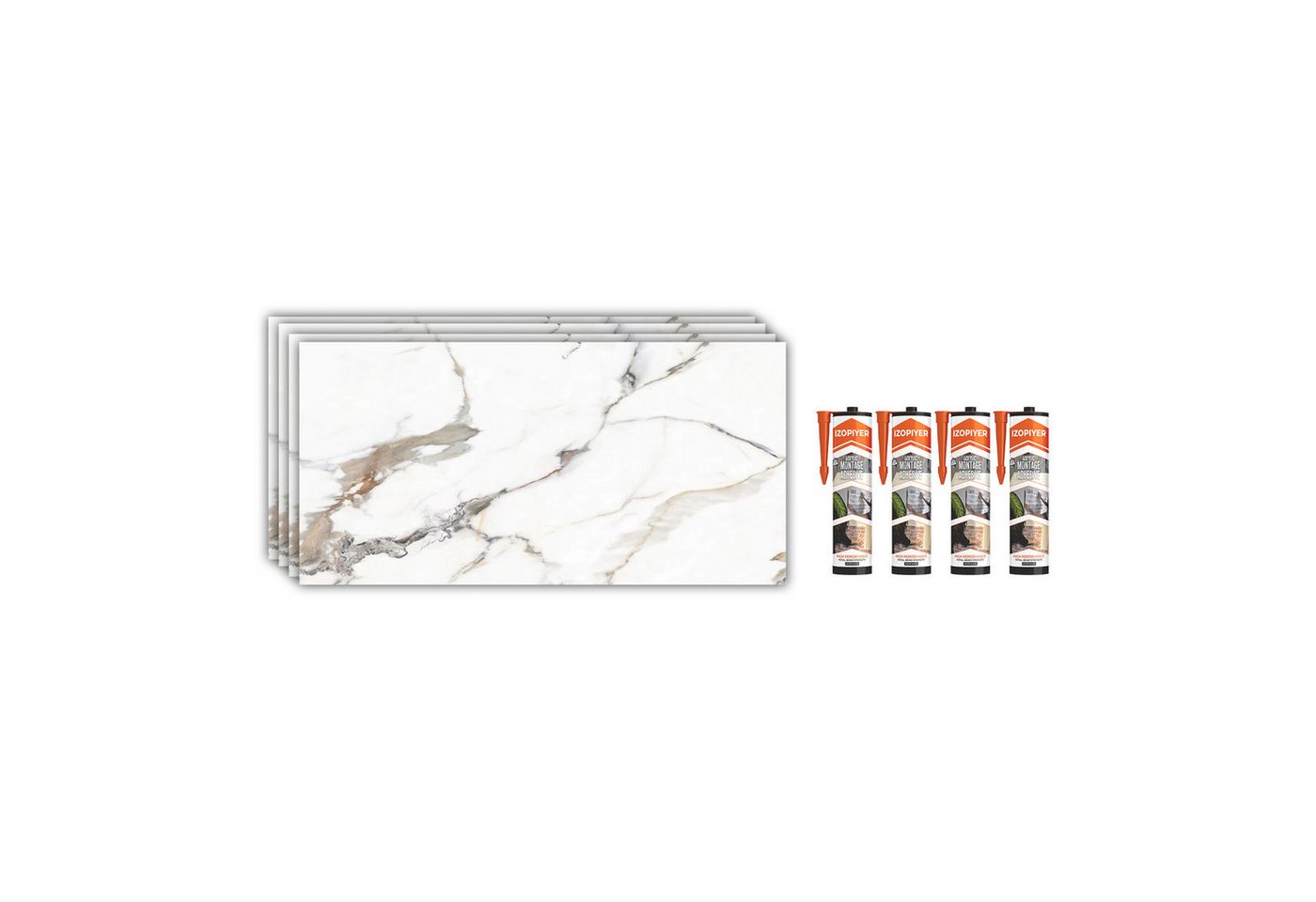 IZODEKOR 3D Wandpaneel IZODEKOR Wandverkleidung Marmoroptik 120x60cm Alternative zu Badfliese IZODEKOR 3D Wandpaneel IZODEKOR Wandverkleidung Marmoroptik 120x60cm Alternative zu Badfliese von IZODEKOR