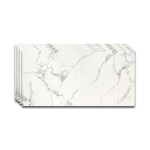 IZODEKOR Wandverkleidung Marmoroptik -4 Pcs 120x60cm- Alternative zu Badfliese/Küchenfliese, Duschwandpaneele, Wandpaneel für Küchenrückwand, Badezimmer, Innenbereich | Carrara von IZODEKOR