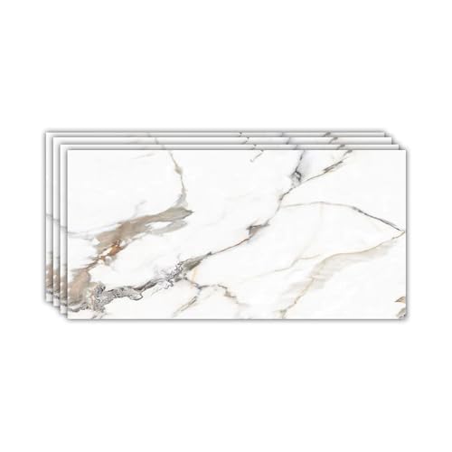 IZODEKOR Wandverkleidung Marmoroptik -4er 120x60cm- Alternative zu Badfliese/Küchenfliese, Duschwandpaneele, Wandpaneel für Küchenrückwand, Badezimmer, Innenbereich | Garden of Eden von IZODEKOR