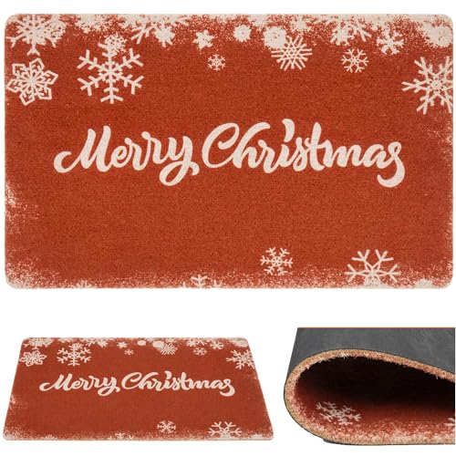 IZUS Fußmatte mit Aufschrift "Merry Christmas", weiße Schneeflocke, für den Außenbereich, rutschfest, für Bauernhof, Veranda, Büro, Bodeneingang, Dekoration, 73,7 x 43,2 x 1 cm IZUS Fußmatte mit Aufschrift "Merry Christmas", weiße Schneeflocke, für den Außenbereich, rutschfest, für Bauernhof, Veranda, Büro, Bodeneingang, Dekoration, 73,7 x 43,2 x 1 cm von IZUS