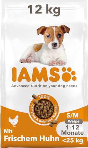 IAMS Junior Hundefutter trocken mit Huhn - Welpenfutter für Welpen im Alter von 1-12 Monaten, geeignet für kleine & mittelgroße Rassen, 12 kg IAMS Junior Hundefutter trocken mit Huhn - Welpenfutter für Welpen im Alter von 1-12 Monaten, geeignet für kleine & mittelgroße Rassen, 12 kg von IAMS