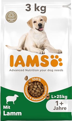 IAMS Hundefutter trocken mit Lamm - Trockenfutter für erwachsene Hunde ab 1 Jahr, geeignet für große Hunde, 3 kg IAMS Hundefutter trocken mit Lamm - Trockenfutter für erwachsene Hunde ab 1 Jahr, geeignet für große Hunde, 3 kg von IAMS