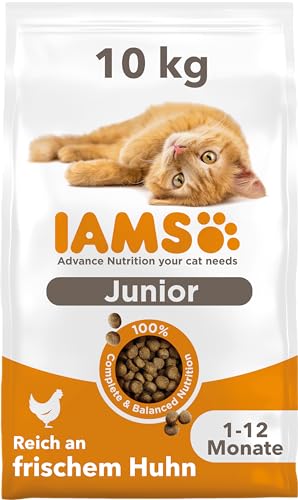 IAMS Junior Katzenfutter trocken mit Huhn - Trockenfutter für Kitten im Alter von 1-12 Monaten, 10 kg IAMS Junior Katzenfutter trocken mit Huhn - Trockenfutter für Kitten im Alter von 1-12 Monaten, 10 kg von IAMS