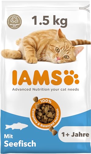 IAMS for Vitality Katzenfutter trocken mit Fisch - Trockenfutter für Katzen im Alter von 1-6 Jahren, 1,5 kg von IAMS