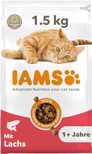 IAMS for Vitality Katzenfutter trocken mit Lachs - Trockenfutter für Katzen im Alter von 1-6 Jahren, 1,5 kg IAMS for Vitality Katzenfutter trocken mit Lachs - Trockenfutter für Katzen im Alter von 1-6 Jahren, 1,5 kg von IAMS