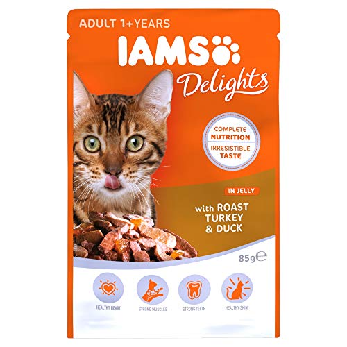 Iams Köstlich für Erwachsene mit gebratener Pute und Ente in Gelee, 85 g Iams Köstlich für Erwachsene mit gebratener Pute und Ente in Gelee, 85 g von IAMS