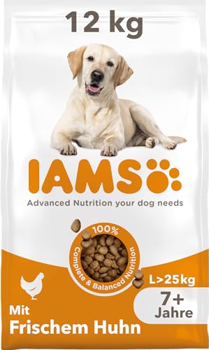 IAMS Senior Hundefutter trocken mit Huhn - Trockenfutter für ältere Hunde ab 7 Jahre, geeignet für große Hunde, 12 kg IAMS Senior Hundefutter trocken mit Huhn - Trockenfutter für ältere Hunde ab 7 Jahre, geeignet für große Hunde, 12 kg von IAMS