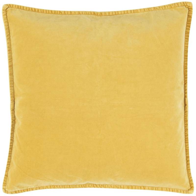 Ib Laursen Kissenhülle Kissenbezug Kissenhülle Samt Velour Lemon Gelb 52x52cm Ib Laursen von Ib Laursen