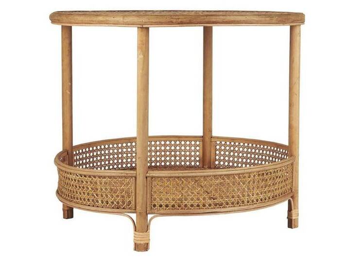 Ib Laursen Ablagetisch Runder Rattan-Beistelltisch Ø 59 cm mit Ablageboden, Breite 59 cm Ib Laursen Ablagetisch Runder Rattan-Beistelltisch Ø 59 cm mit Ablageboden, Breite 59 cm von Ib-Laursen