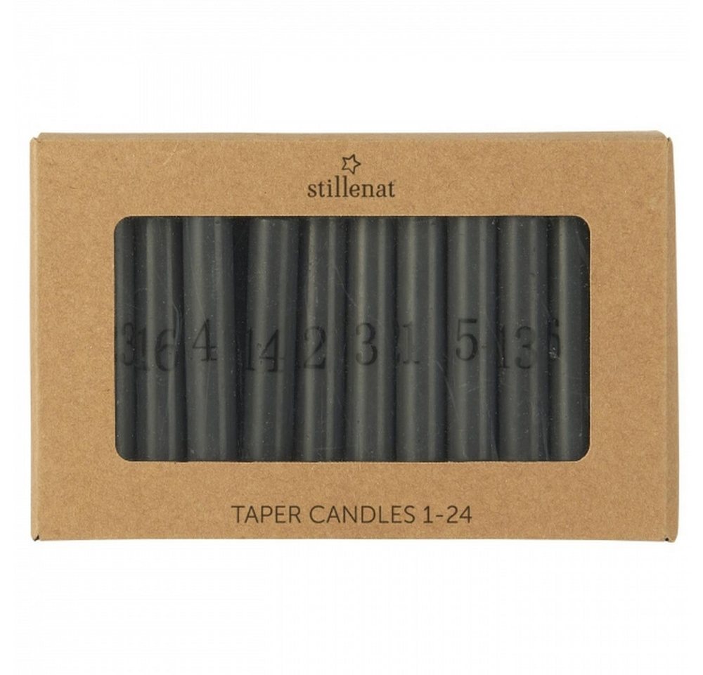 Ib Laursen Adventskerze Stillenat Adventskerzen 1–24 Stabkerzen Schwarz Set Weihnachtsdeko, kleine Kerze im 24er Set mit Zahlen von 1-24 Ib Laursen Adventskerze Stillenat Adventskerzen 1–24 Stabkerzen Schwarz Set Weihnachtsdeko, kleine Kerze im 24er Set mit Zahlen von 1-24 von Ib Laursen