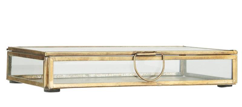 Ib Laursen Aufbewahrungsbox Glasbox Serviettenhalter Schmuckkasten Glas Dose Messing Gold Ib von Ib Laursen