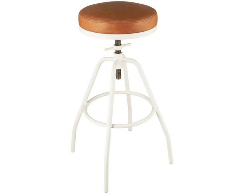 Ib Laursen Barhocker Hocker höhenverstellbar Metallgestell Kunstleder-Sitz bis 77 cm, Kunstleder-Sitzfläche Ib Laursen Barhocker Hocker höhenverstellbar Metallgestell Kunstleder-Sitz bis 77 cm, Kunstleder-Sitzfläche von Ib Laursen