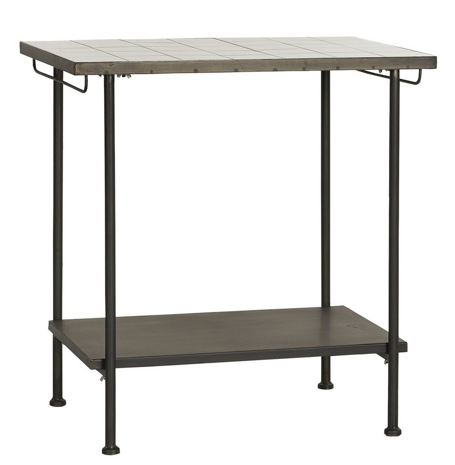 Ib Laursen Beistelltisch Fliesentisch Tisch Beistelltisch Arbeitstisch Metall Fliesen Ib von Ib Laursen
