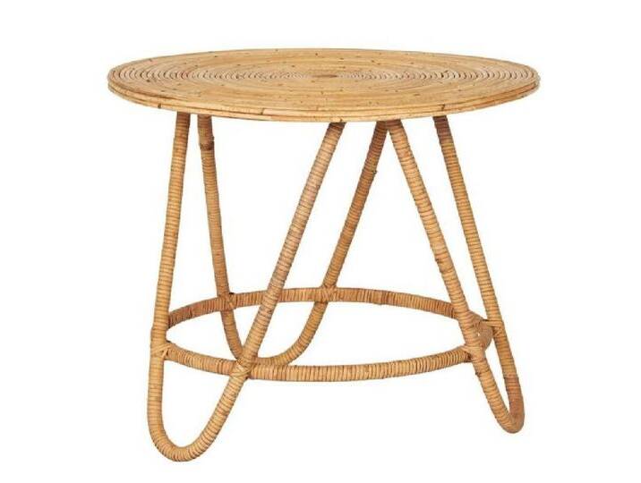Ib Laursen Beistelltisch Tisch Rund aus Rattan (60cm) von Ib-Laursen