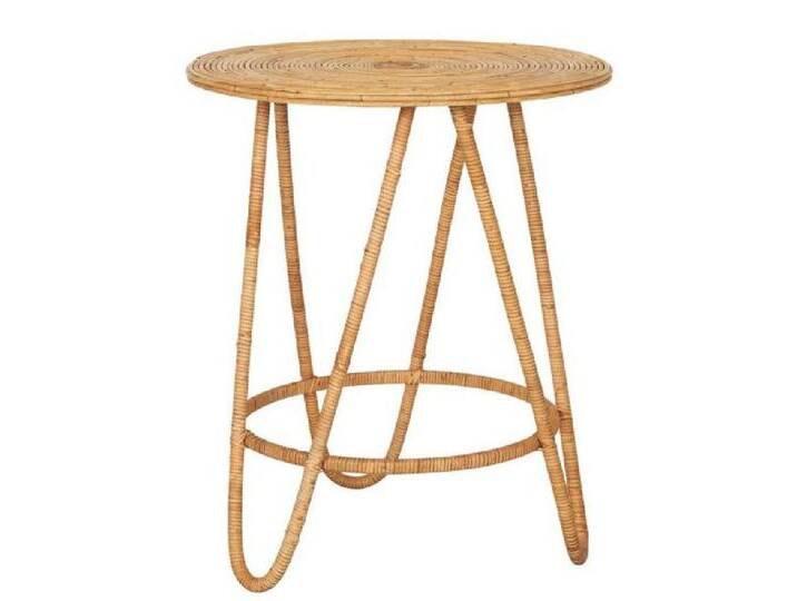 Ib Laursen Beistelltisch Tisch Rund aus Rattan (72cm) von Ib-Laursen