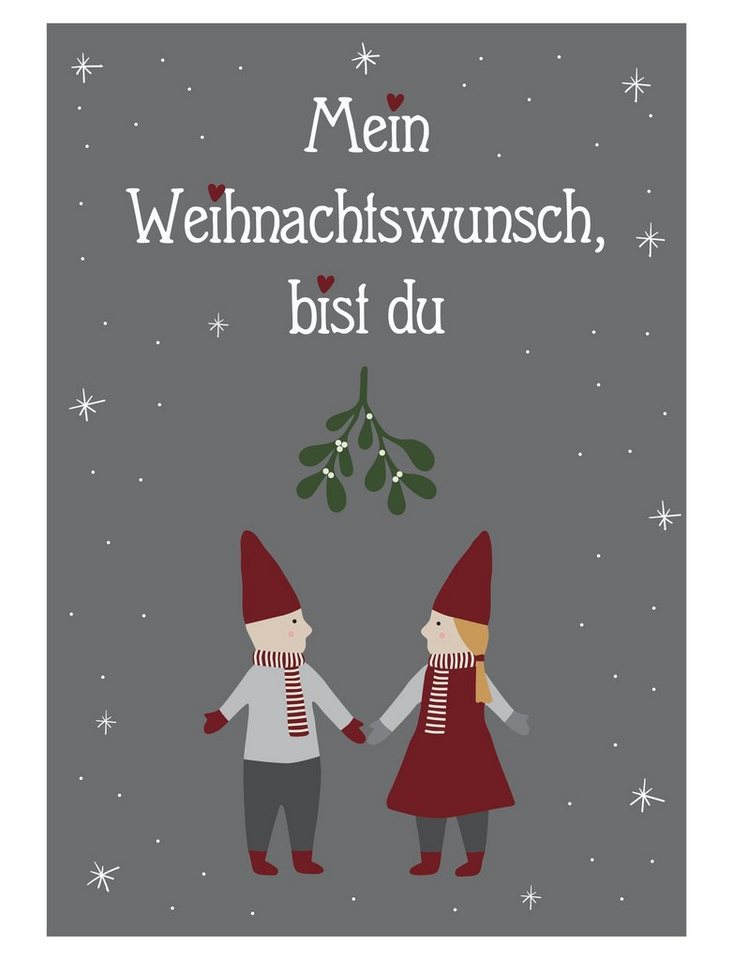 Ib Laursen Metallschild Wandschild Metallschild Schild Mein Weihnachtswunsch bist du"" von Ib Laursen