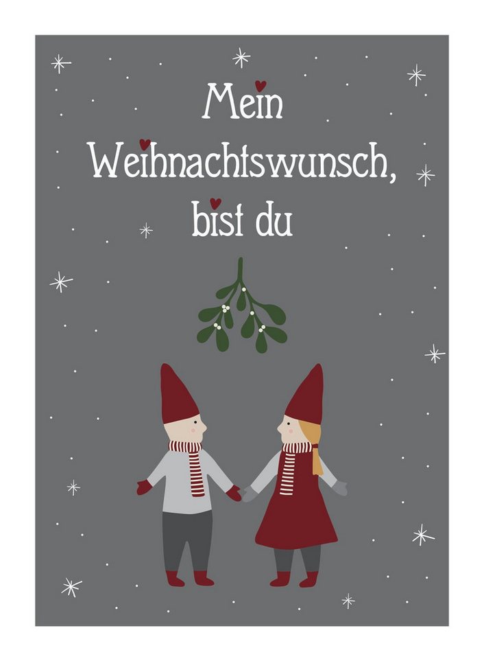 Ib Laursen Metallschild Wandschild Metallschild Schild "Mein Weihnachtswunsch bist du" von Ib Laursen