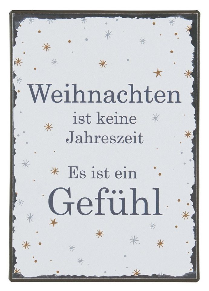 Ib Laursen Metallschild Wandschild Metallschild Schild Weihnachten ... ein Gefühl" Ib" von Ib Laursen