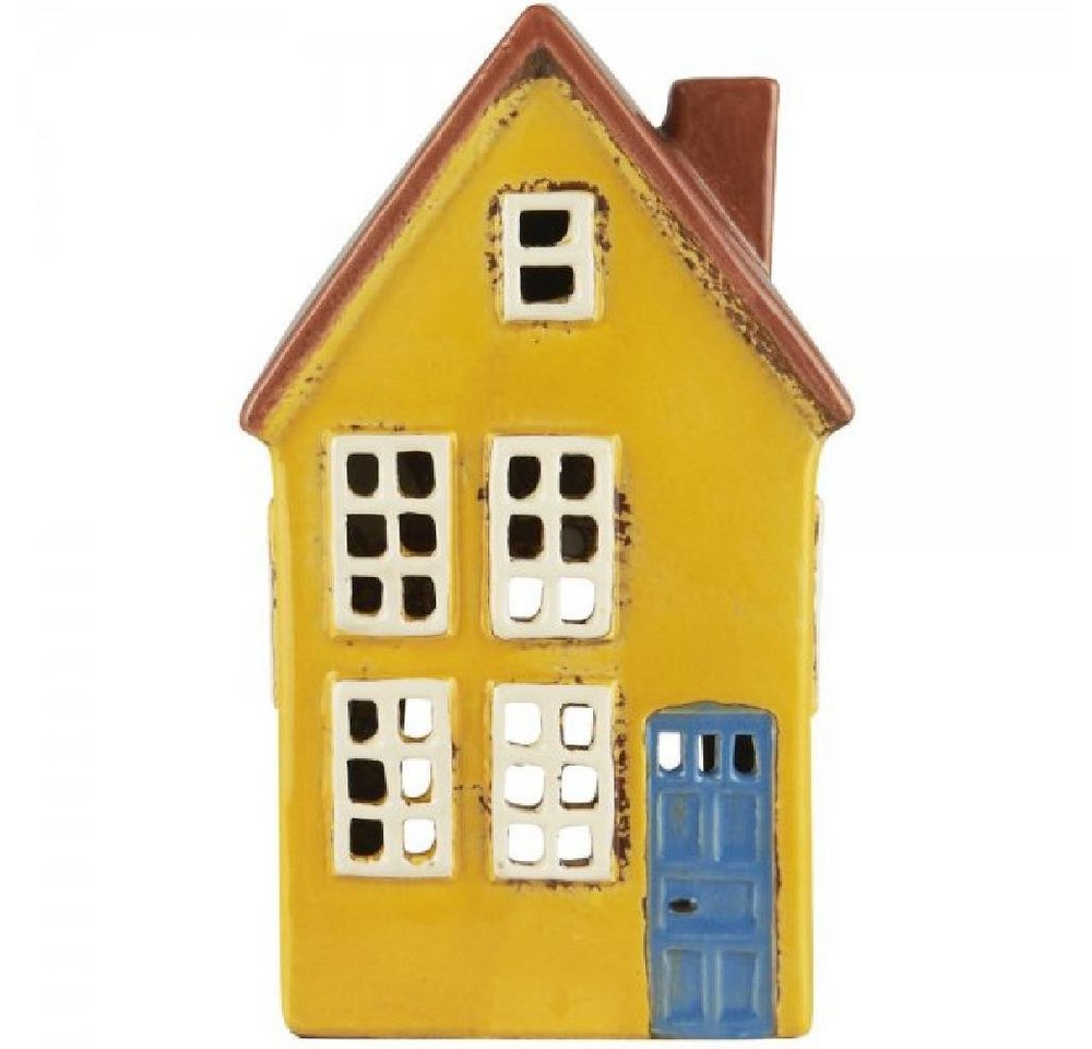 Ib Laursen Dekoobjekt Ib Laursen Haus für Teelicht Nyhavn blaue Tür (8,5x19x11cm) von Ib Laursen