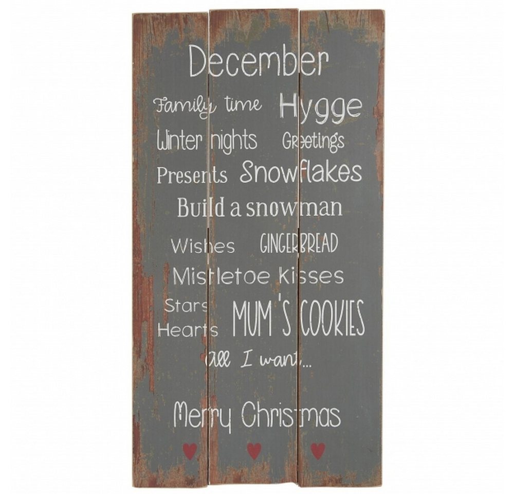 Ib Laursen Dekoobjekt Wandschild Holzschild Weihnachtsdeko Weihnachten Weiß 66x34cm, Mit charmantem Used-Finish bringt es festliche Stimmung Ib Laursen Dekoobjekt Wandschild Holzschild Weihnachtsdeko Weihnachten Weiß 66x34cm, Mit charmantem Used-Finish bringt es festliche Stimmung von Ib Laursen