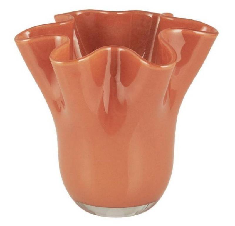 Ib Laursen Dekovase Ib Laursen Vase mit gewelltem Rand Unika Poppy Rot von Ib Laursen