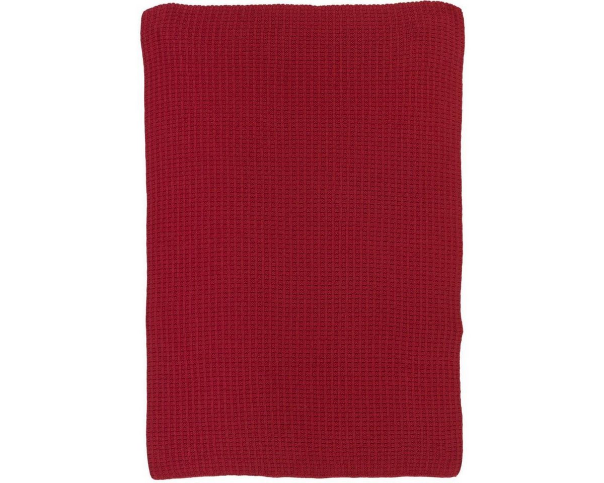 Ib Laursen Handtuch rot gestricktes Muster aus Baumwolle, 40 x 60 cm Ib Laursen Handtuch rot gestricktes Muster aus Baumwolle, 40 x 60 cm von Ib Laursen