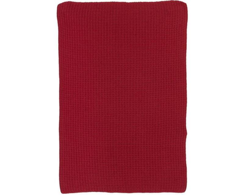 Ib Laursen Handtuch rot gestricktes Muster aus Baumwolle, 40 x 60 cm von Ib Laursen