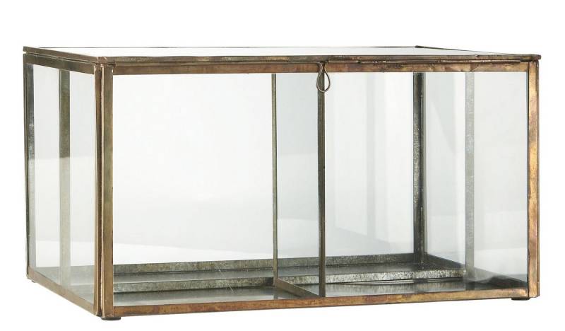 Ib Laursen Aufbewahrungsbox Glasbox Utensilienbox Glas Schachtel Schatulle Dose Messing Gold von Ib Laursen