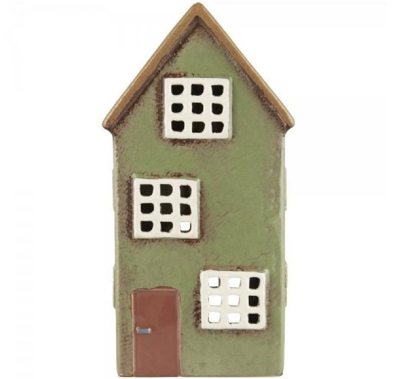 Ib Laursen Kerzenhalter Ib Laursen Haus für Teelicht Nyhavn braune Tür (8x21,5x11cm) von Ib Laursen